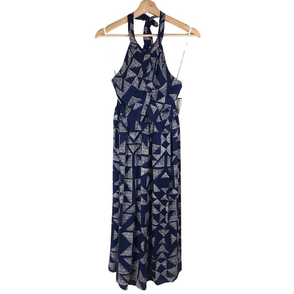 Splendid Navy & White Halter Dress Size X-Small - Picture 4 of 10